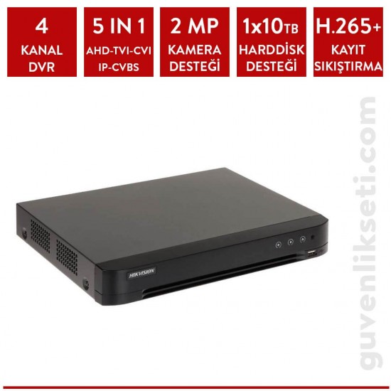 Hikvision DS-7204HUHI-K1 5mp 4 Kanal DVR Kayıt Cihazı